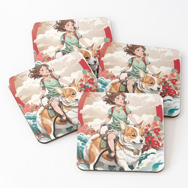 Item preview, Girls ride corgi designed and sold by shaiyakeisky.