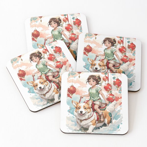 Item preview, Girls ride corgi designed and sold by shaiyakeisky.