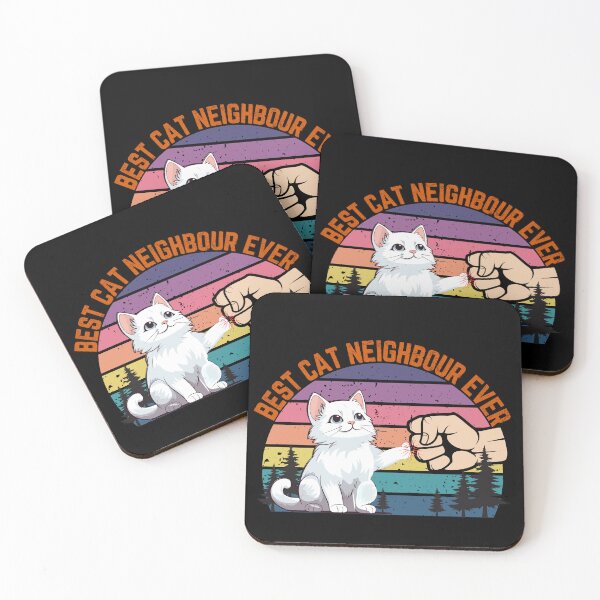 Item preview, Vintage Best Cat Neighbour Ever Cat - Funny Cat  designed and sold by CasmariaOnlineShop -.