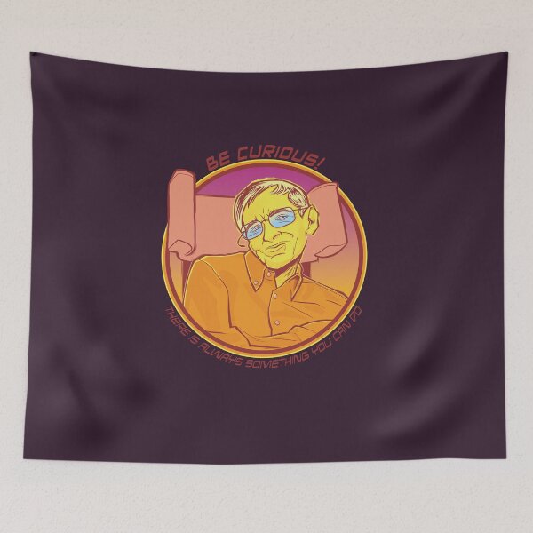Item preview, Be Curious! Prof Hawking inspirational quote  designed and sold by kgullholmen.