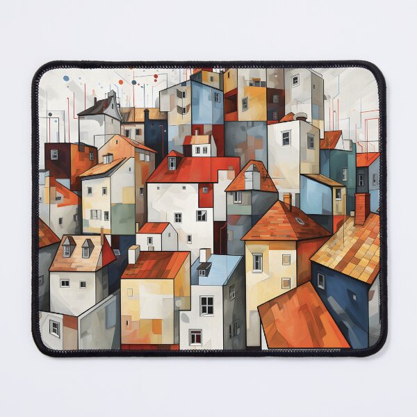 Item preview, Colorful Cityscape Painting designed and sold by inkArtistryfine.