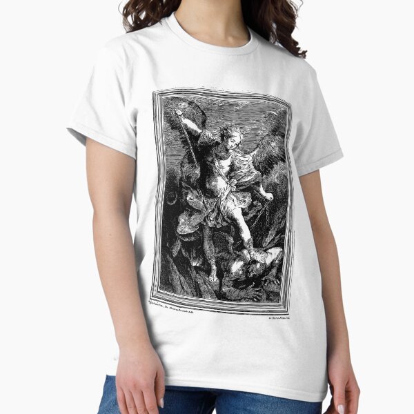 Saint Michael the Archangel famous painting, vectorised Classic T-Shirt