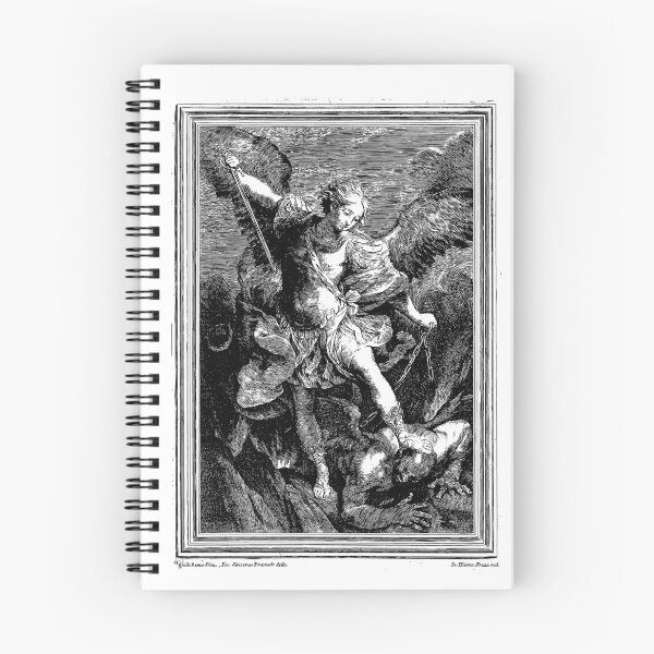 Item preview, Saint Michael the Archangel famous painting, vectorised designed and sold by CatholicArtisan.