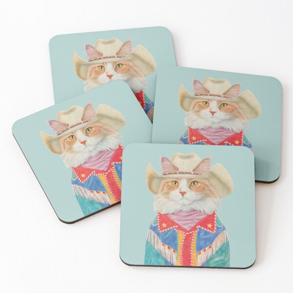 Item preview, Long Hair Ginger Cowboy Cat designed and sold by AnimalCrew.