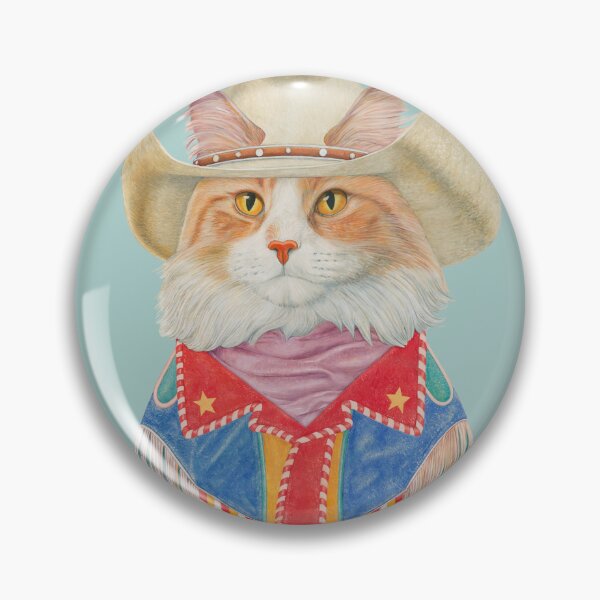 Item preview, Long Hair Ginger Cowboy Cat designed and sold by AnimalCrew.