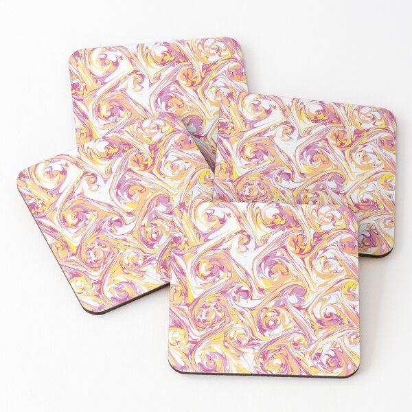 Item preview, Color paint ebru with waves and tile pattern designed and sold by bozarslan.