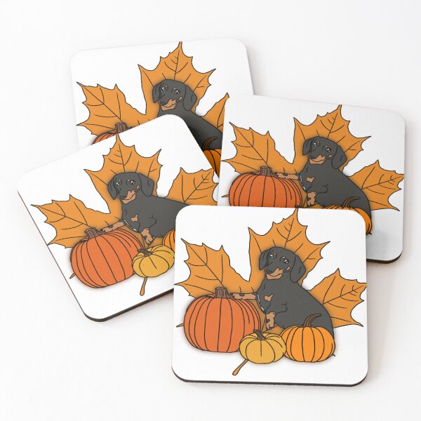Item preview, Fall Bumi the Dachshund with Leaf designed and sold by Megreations.