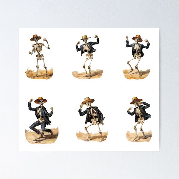 Item preview, mexican skeleton dancing designed and sold by Perkcreators.