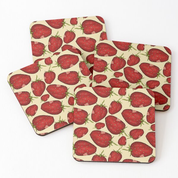 Item preview, Bug Bitten Strawberry Fruits Pattern - Red designed and sold by rnmarts.