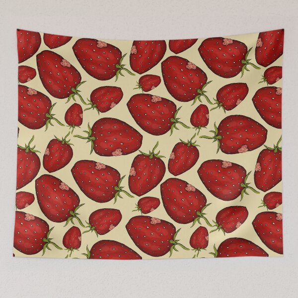 Item preview, Bug Bitten Strawberry Fruits Pattern - Red designed and sold by rnmarts.