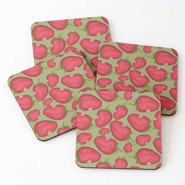 Item preview, Bug Bitten Strawberry - Hot Pink and Green designed and sold by rnmarts.