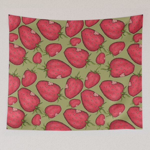 Item preview, Bug Bitten Strawberry - Hot Pink and Green designed and sold by rnmarts.