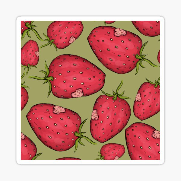 Item preview, Bug Bitten Strawberry - Hot Pink and Green designed and sold by rnmarts.