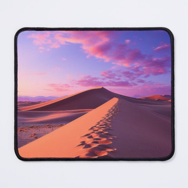 Item preview, Serenity at Dusk: Desert Landscape with Majestic Mountains and Tranquil Ocean Sky designed and sold by Domitian Tincaba.