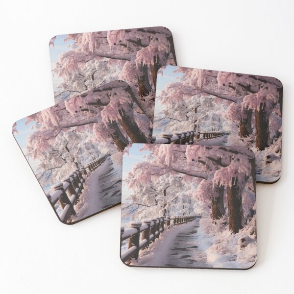 Item preview, Winter Wonderland: Scenic Forest Landscape with Frosty Trees and Snowy Branches in Chilly Environment designed and sold by Domitian Tincaba.