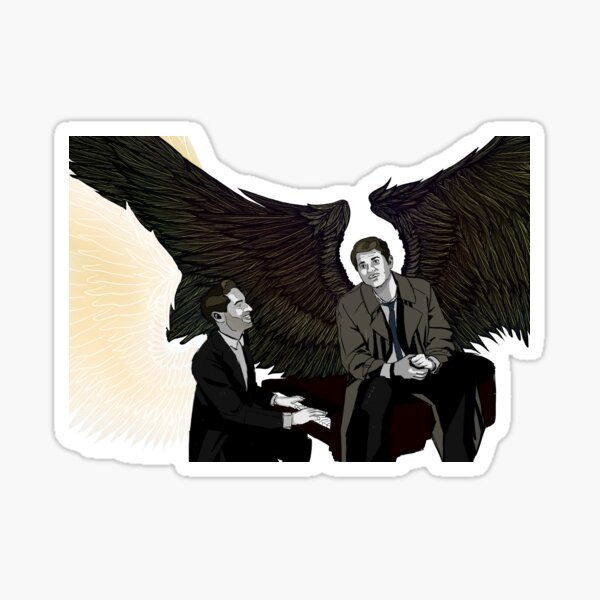 Castiel Wings Sticker for Sale by NerdKeepers