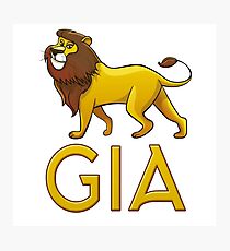 Gia Lion Drawstring Bags Photographic Print
