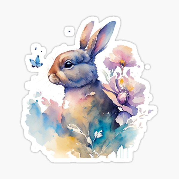 Item preview, A Rabbit and the Enchanted Flower designed and sold by 1988Design.