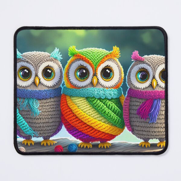 Item preview, Colourful night owls standing next to each other designed and sold by fotofeast.