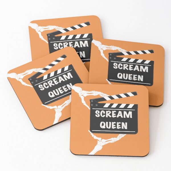 Item preview, Clapboard - Scream Queen on Orange Background designed and sold by JoelmaQ.