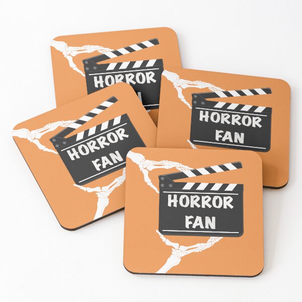 Item preview, Clapperboard - Horror Fan on Orange Background designed and sold by JoelmaQ.