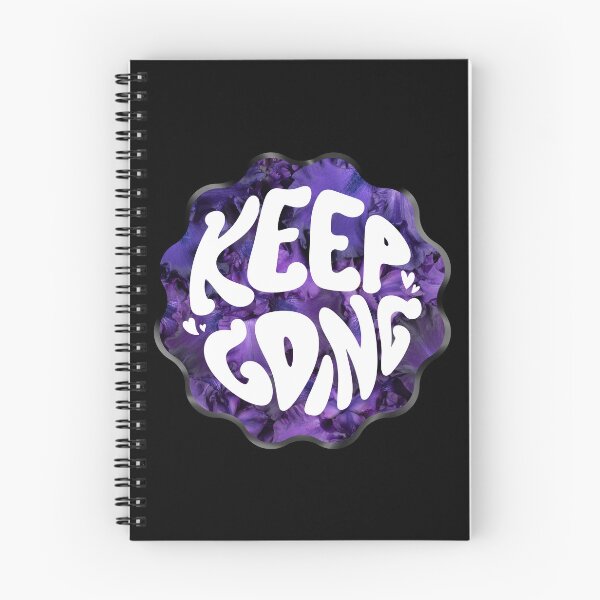 Item preview, Keep Going - Groovy, Encouraging, Purple, Floral Background designed and sold by AliceSLee.