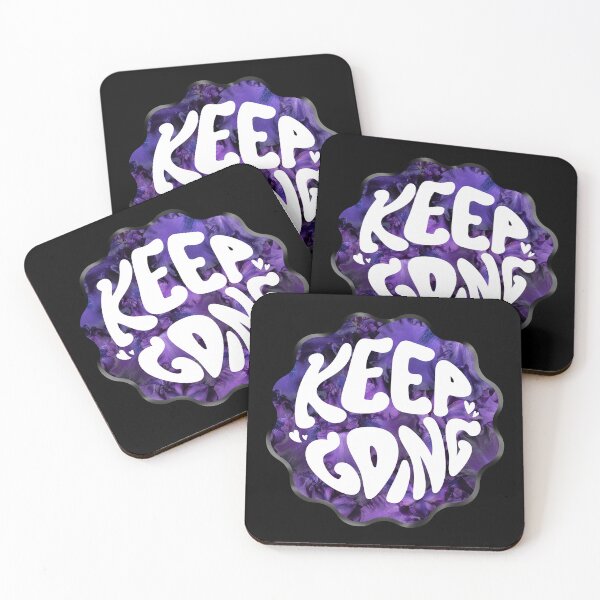 Item preview, Keep Going - Groovy, Encouraging, Purple, Floral Background designed and sold by AliceSLee.