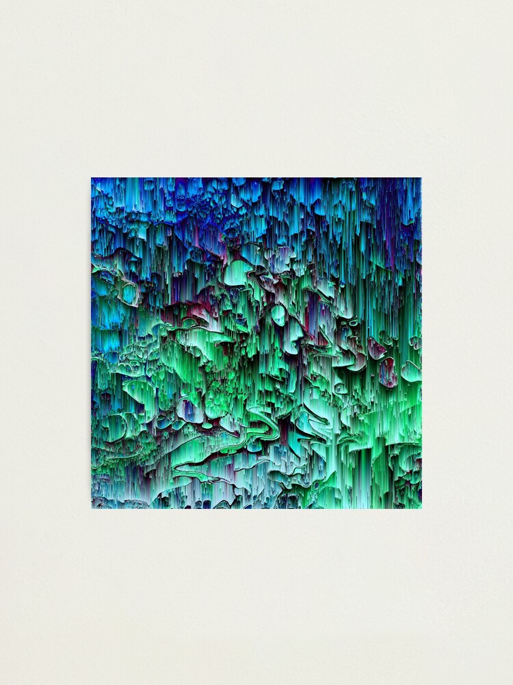 Alternate view of What the Glitch - Pixel Art Photographic Print