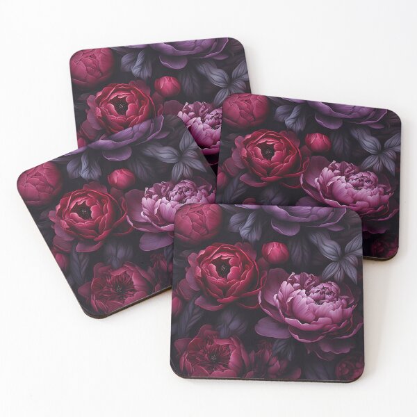 Item preview, Moody dark Peony flowers designed and sold by haroulita.