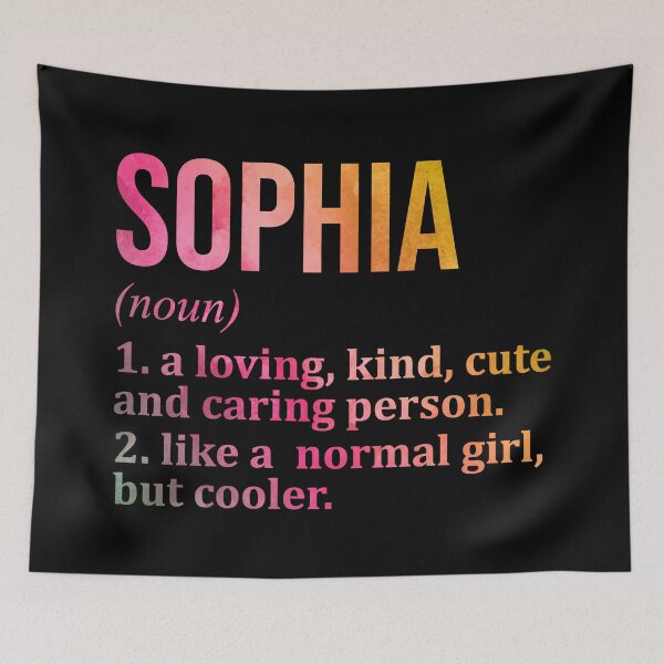 Item preview, Sophia Name Definition in Watercolor designed and sold by XCIV.