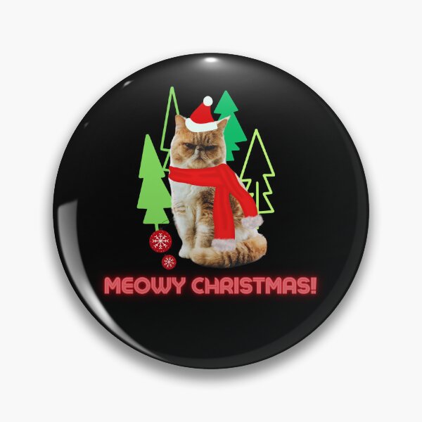 Item preview, Meowy Chirstmas, Chirstmas Cat, cat wearing a scarf  vintage classic T-shirt designed and sold by shuttersnook.