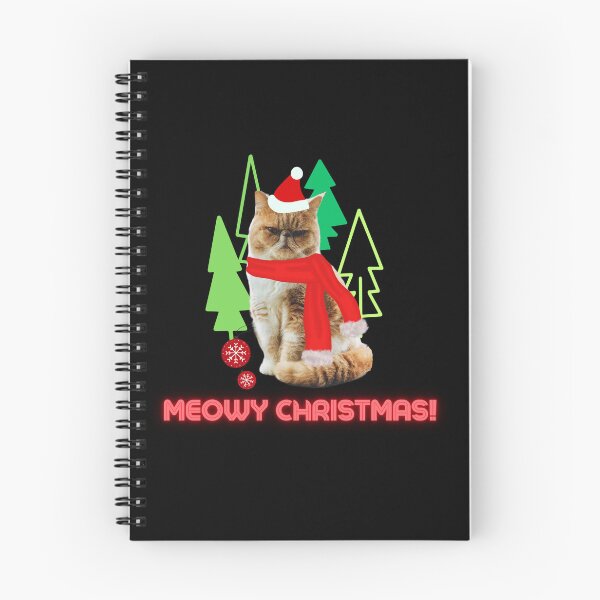 Item preview, Meowy Chirstmas, Chirstmas Cat, cat wearing a scarf  vintage classic T-shirt designed and sold by shuttersnook.