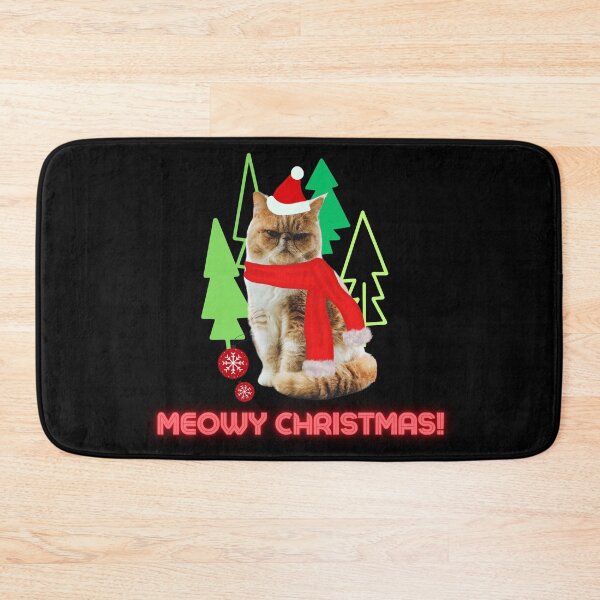 Item preview, Meowy Chirstmas, Chirstmas Cat, cat wearing a scarf  vintage classic T-shirt designed and sold by shuttersnook.