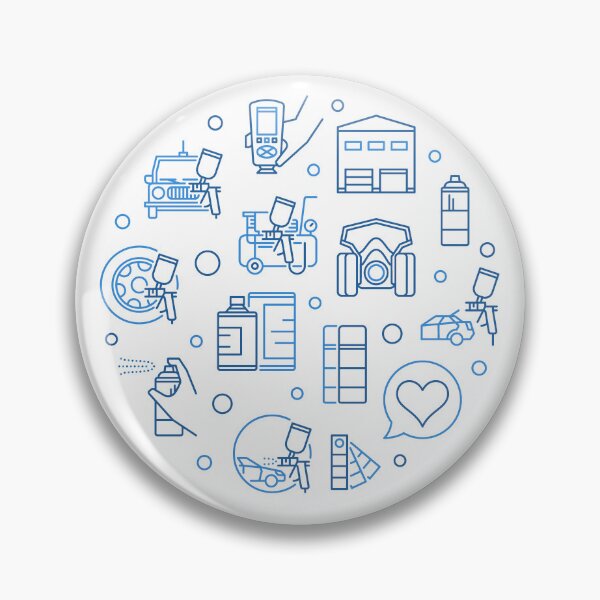 Item preview, Auto Body Painting circle shaped outline design for Car painters and Automotive Paint Spray Painting lovers designed and sold by venomousvector.