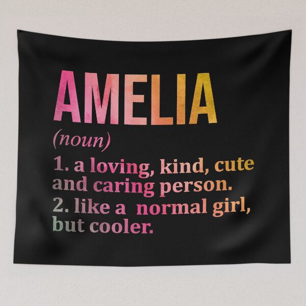 Item preview, Amelia Name Definition in Watercolor designed and sold by XCIV.