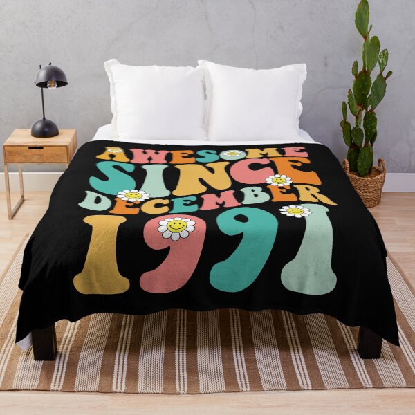 Item preview, Awesome Since December 1991 | Made In 1991 | Retro Groovy Birthday designed and sold by Christina-grich.