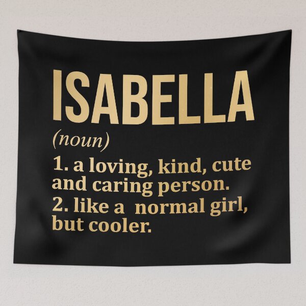 Item preview, Isabella Name Definition in Gold designed and sold by XCIV.