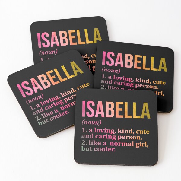 Item preview, Isabella Name Definition in Watercolor designed and sold by XCIV.