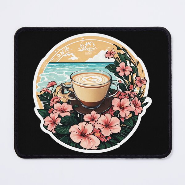 Item preview, Specialty Flat White Cup Served on a Sunny Day by the Ocean designed and sold by NautiChic.