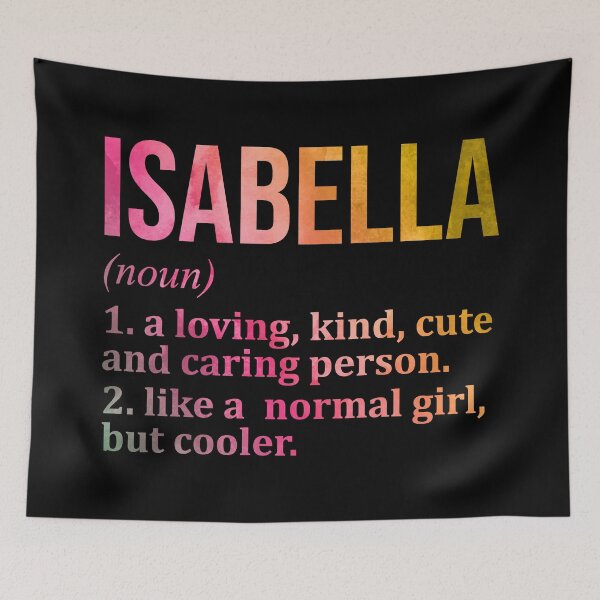 Item preview, Isabella Name Definition in Watercolor designed and sold by XCIV.