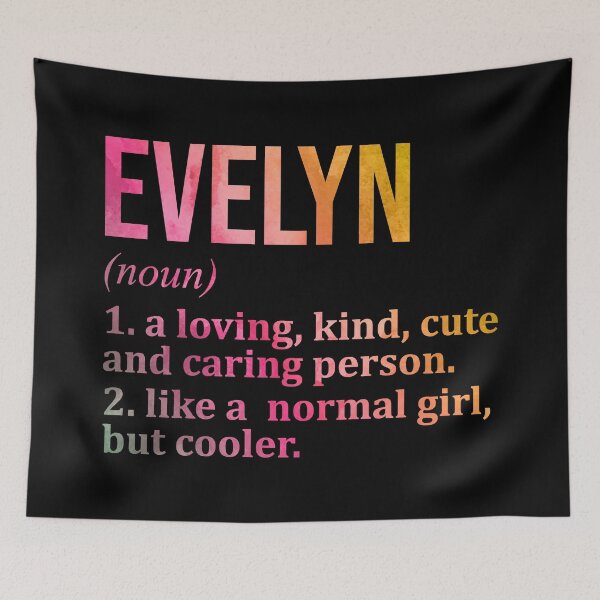 Item preview, Evelyn Name Definition in Watercolor designed and sold by XCIV.