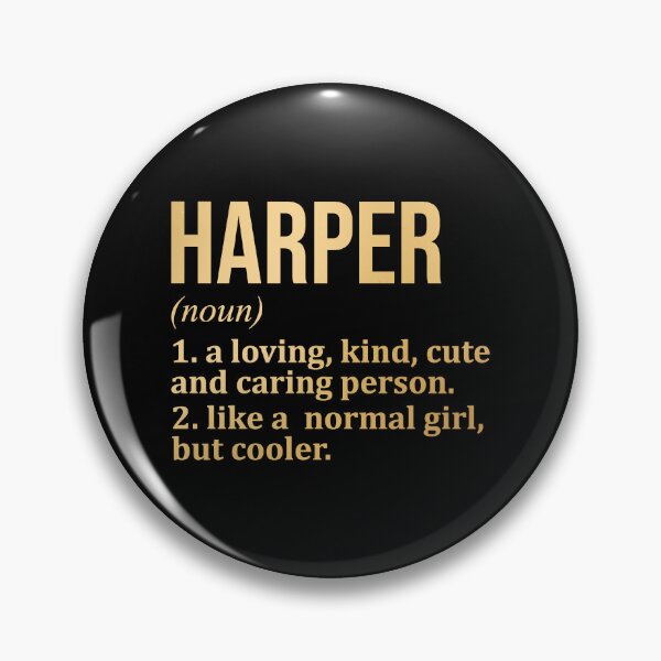 Item preview, Harper Name Definition in Gold designed and sold by XCIV.