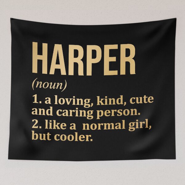 Item preview, Harper Name Definition in Gold designed and sold by XCIV.