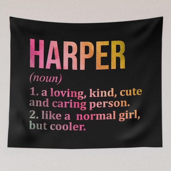 Item preview, Harper Name Definition in Watercolor designed and sold by XCIV.