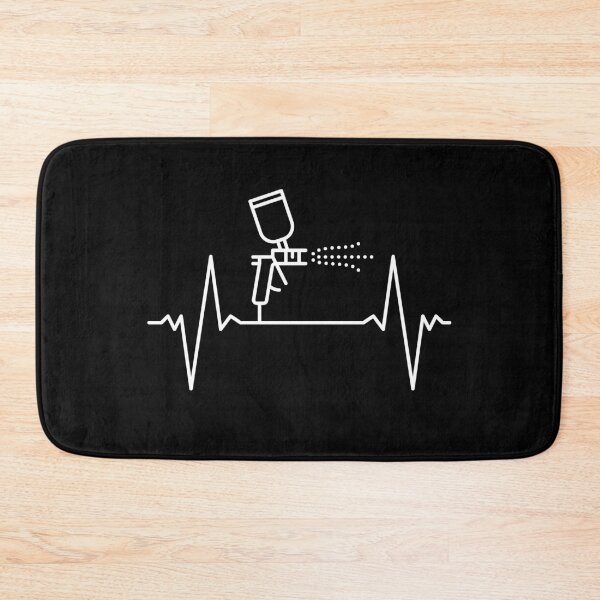 Item preview, Spray Gun Heartbeat EKG Pulse Line - Auto Body Painting outline design for Car painters designed and sold by venomousvector.