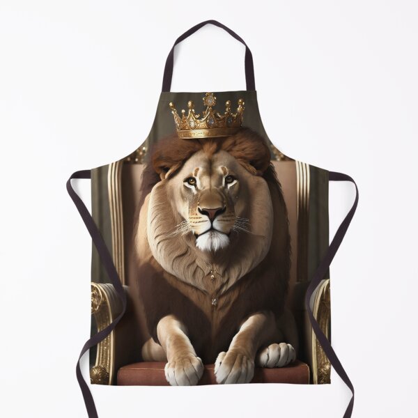 Item preview, Lion king wearing a crown and seated on a throne  designed and sold by fotofeast.