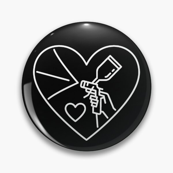 Item preview, Hand with Spray Gun inside Heart - Auto Body Painting outline design for Car painters designed and sold by venomousvector.