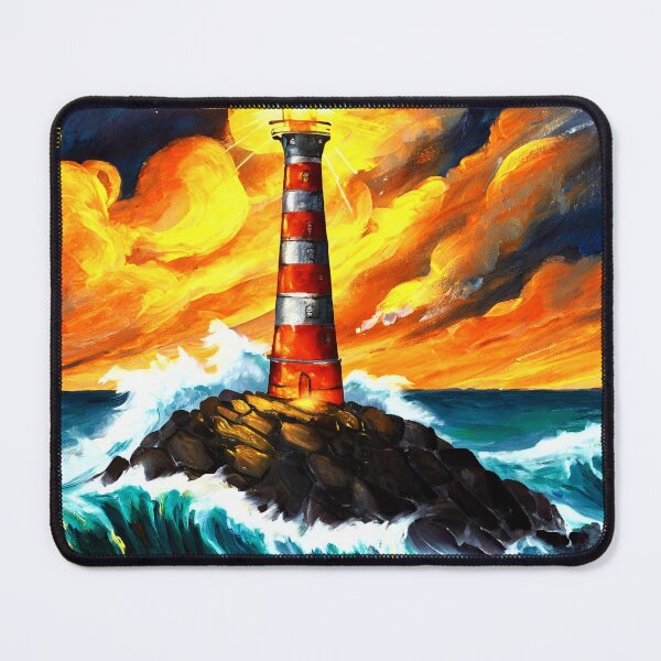 Item preview, Lighthouse in the middle of a storm designed and sold by fotofeast.