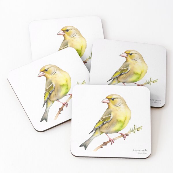 Item preview, Greenfinch on a Branch designed and sold by PixelFixArt.