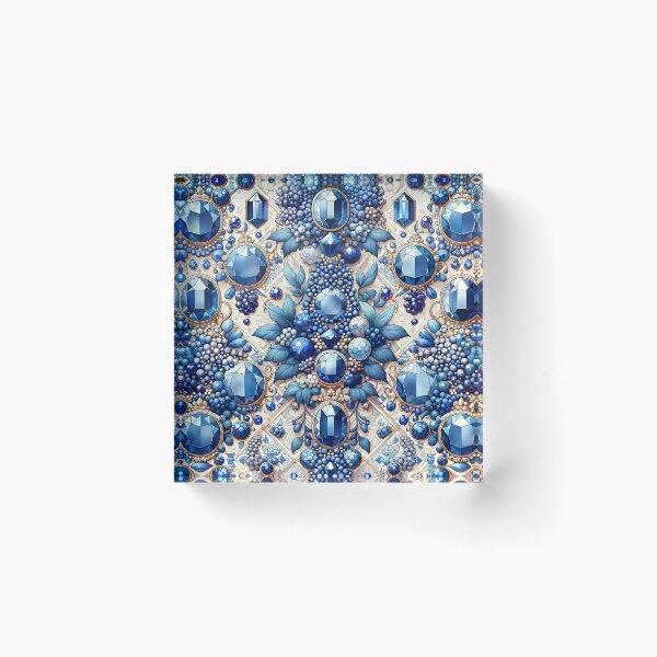 Item preview, Sapphire Jewel Pattern designed and sold by NeatSplash.